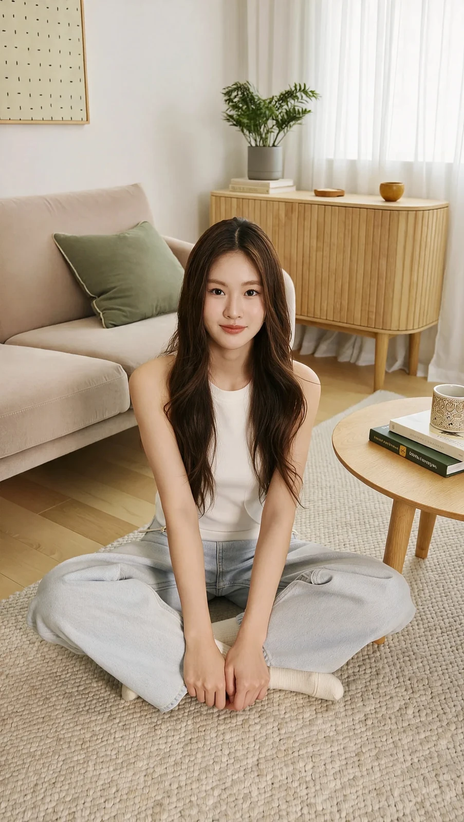 작은 미소의 표정 기준 이미지
