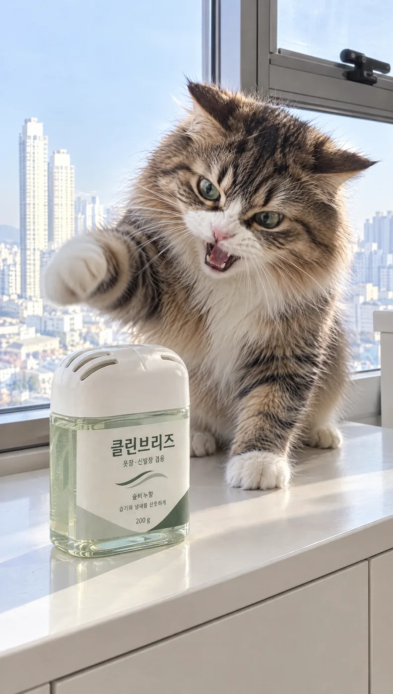 너무 밝은 고양이·인공적 창밖